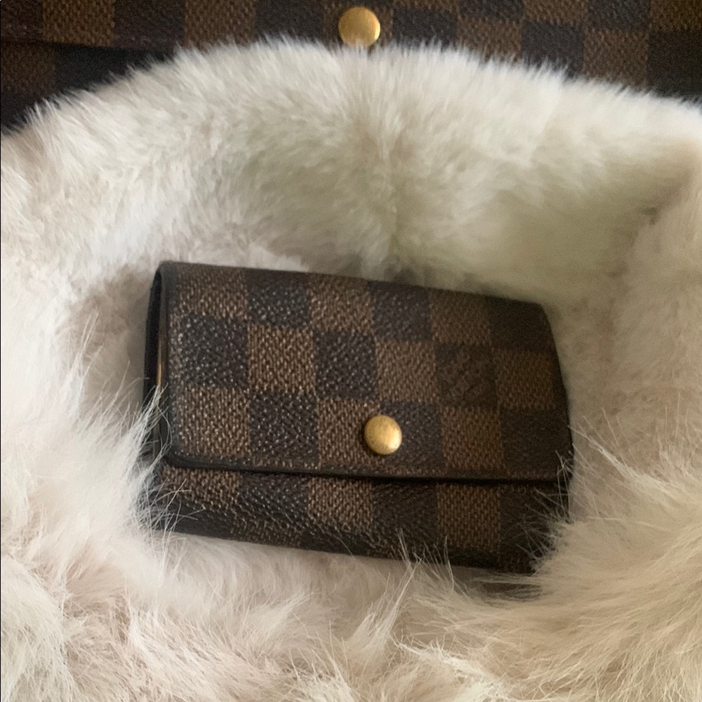 Authentic LV Brown Damier Ebene Key & Card Holder